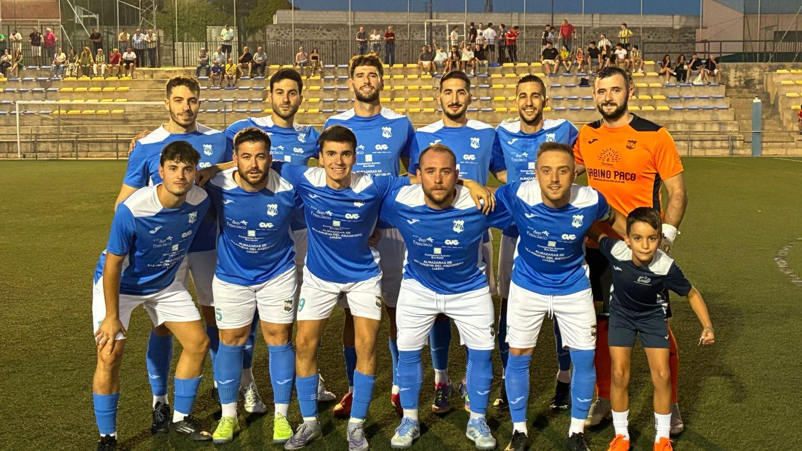 Alineación inicial villanovense en el San Juan Bautista.