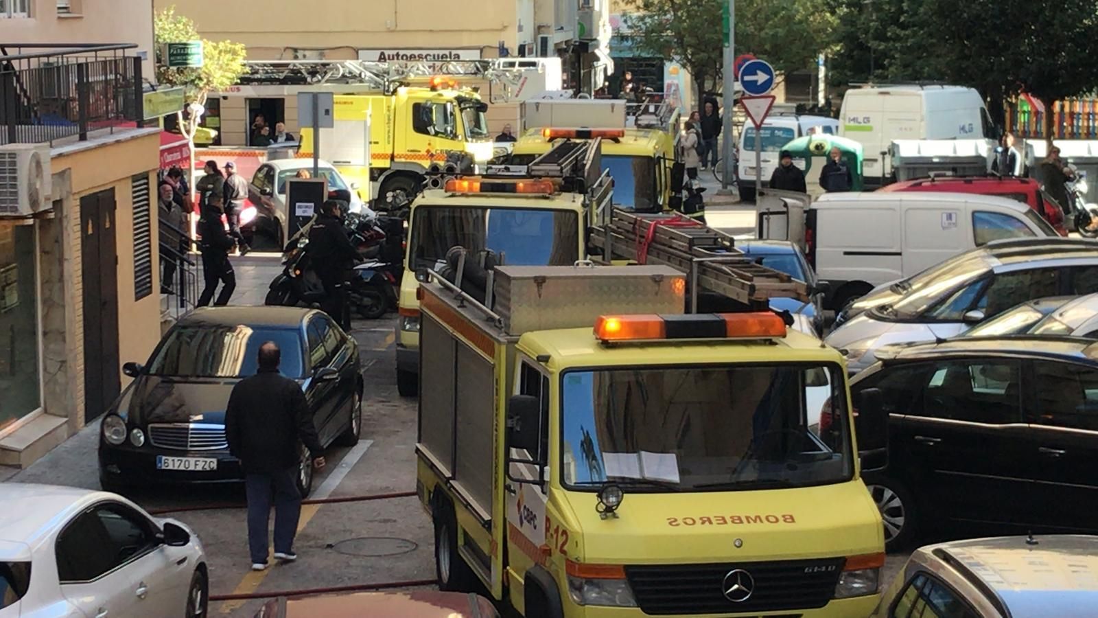 Imagen del dispositivo enviado por los bomberos al barrio de La Laguna.