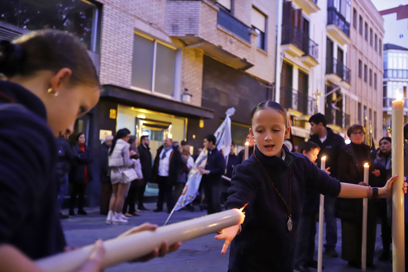 Imágenes de la procesión de la Purísima Concepción por las calles del el centro