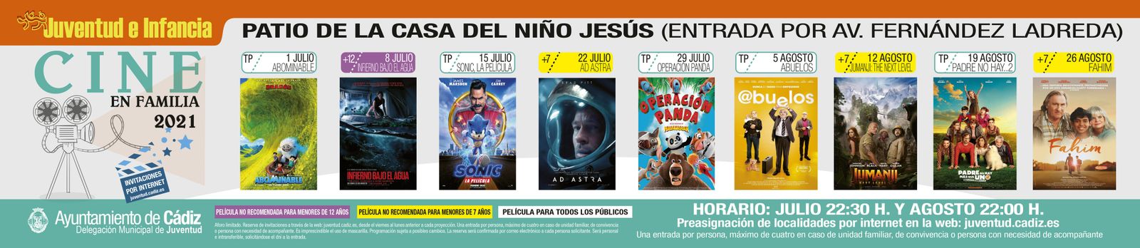 Algunas de las películas que se proyectarán.