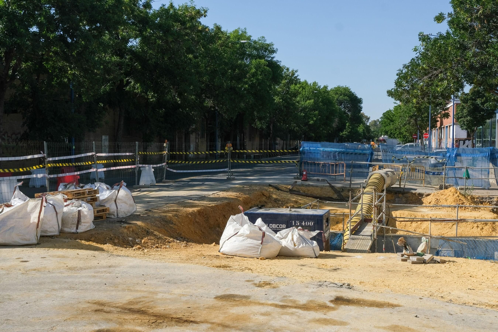 Situación actual de las obras de la Avenida de las Razas.
