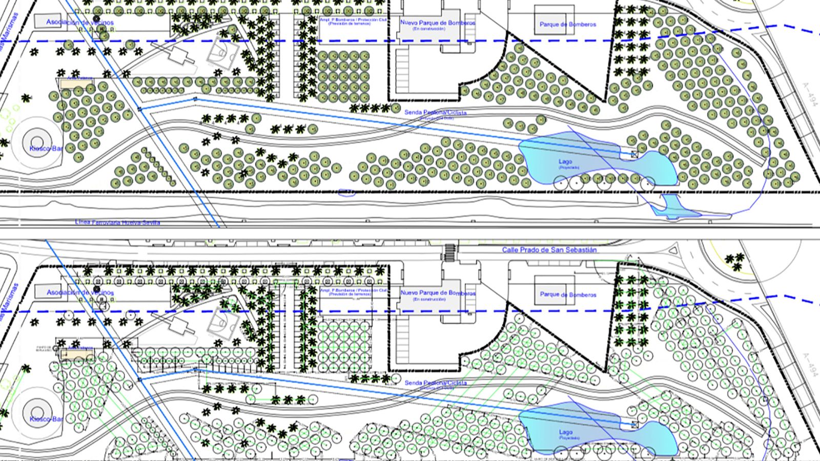 Plano de cómo será el futuro Bosque Urbano.