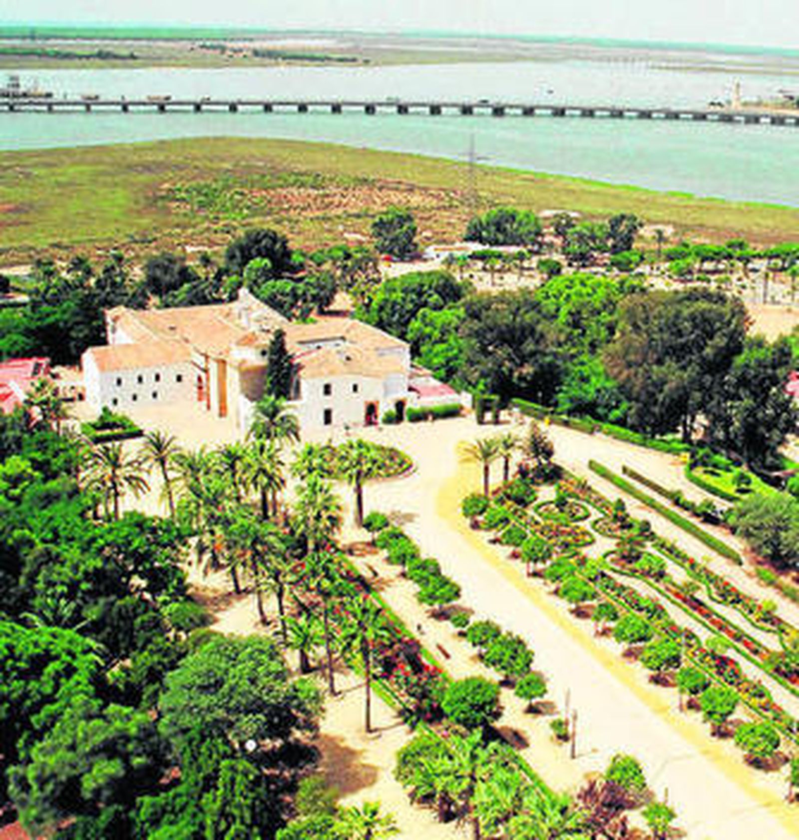 Vista aérea del Monasterio de La Rábida.