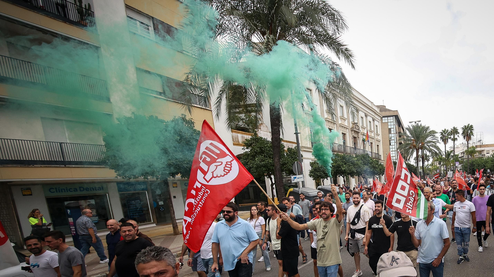 Manifestación de trabajadores de la Vid para pedir un convenio digno