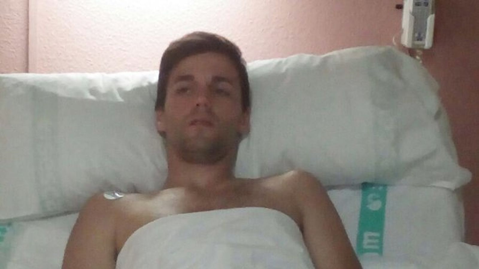 Francisco Montero, en el hospital.