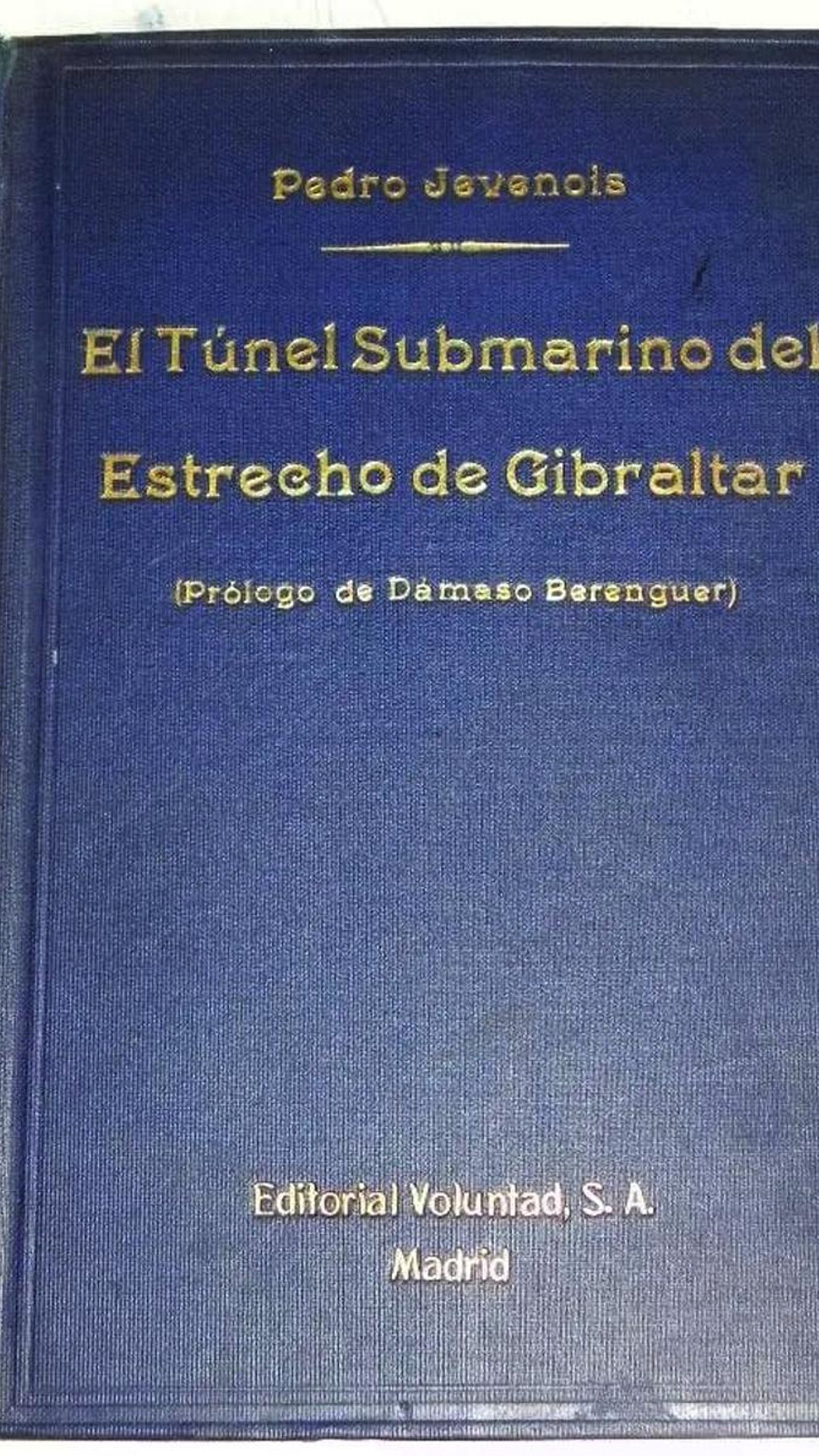 Libro sobre el túnel de Pedro Jevenois (1927).