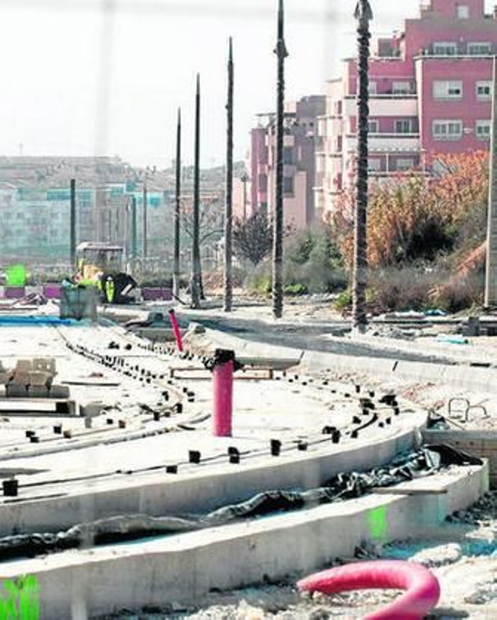 En las obras apenas hay trabajadores.