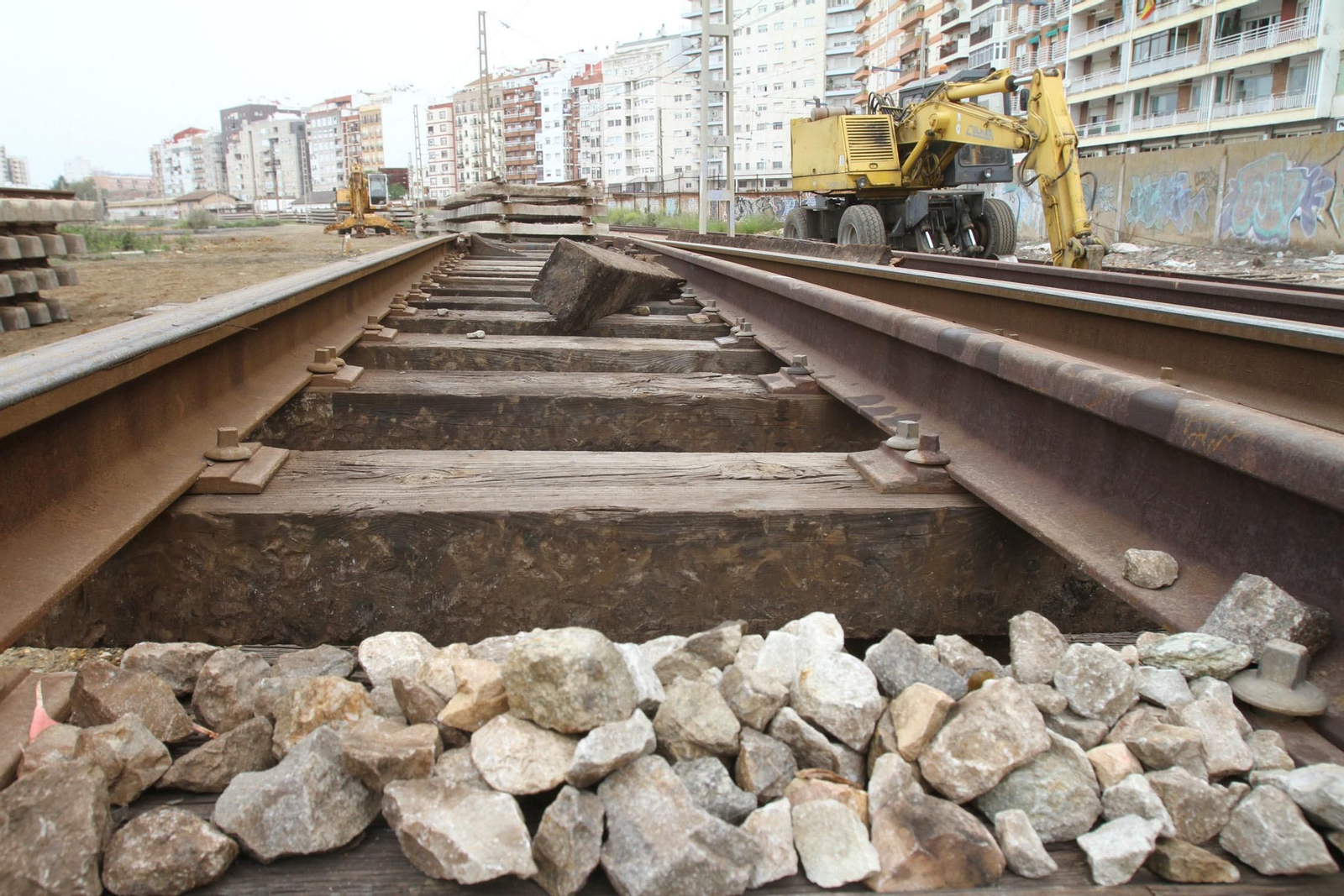 Los últimos preparativos de la estación de tren, en imágenes