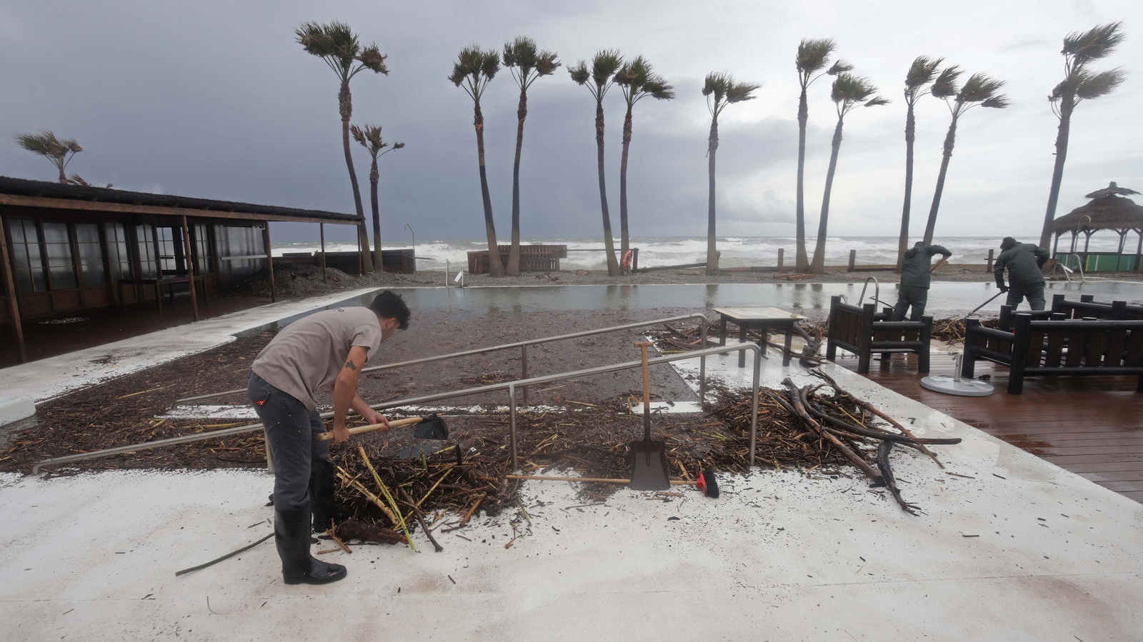 Fotos del restaurante Trocadero Sotogrande tras el temporal