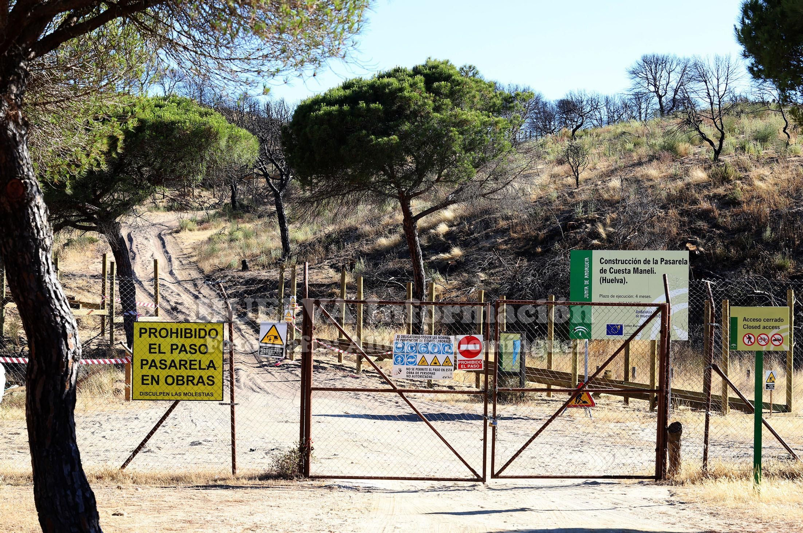 Imágenes de la nueva pasarela de Cuesta Maneli que está en construcción