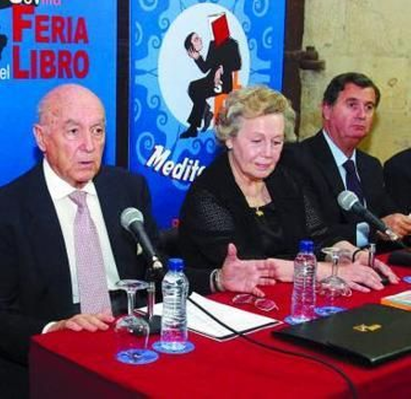 Manuel Clavero Arévalo, Mª Ángeles Infante y J. M. García León.