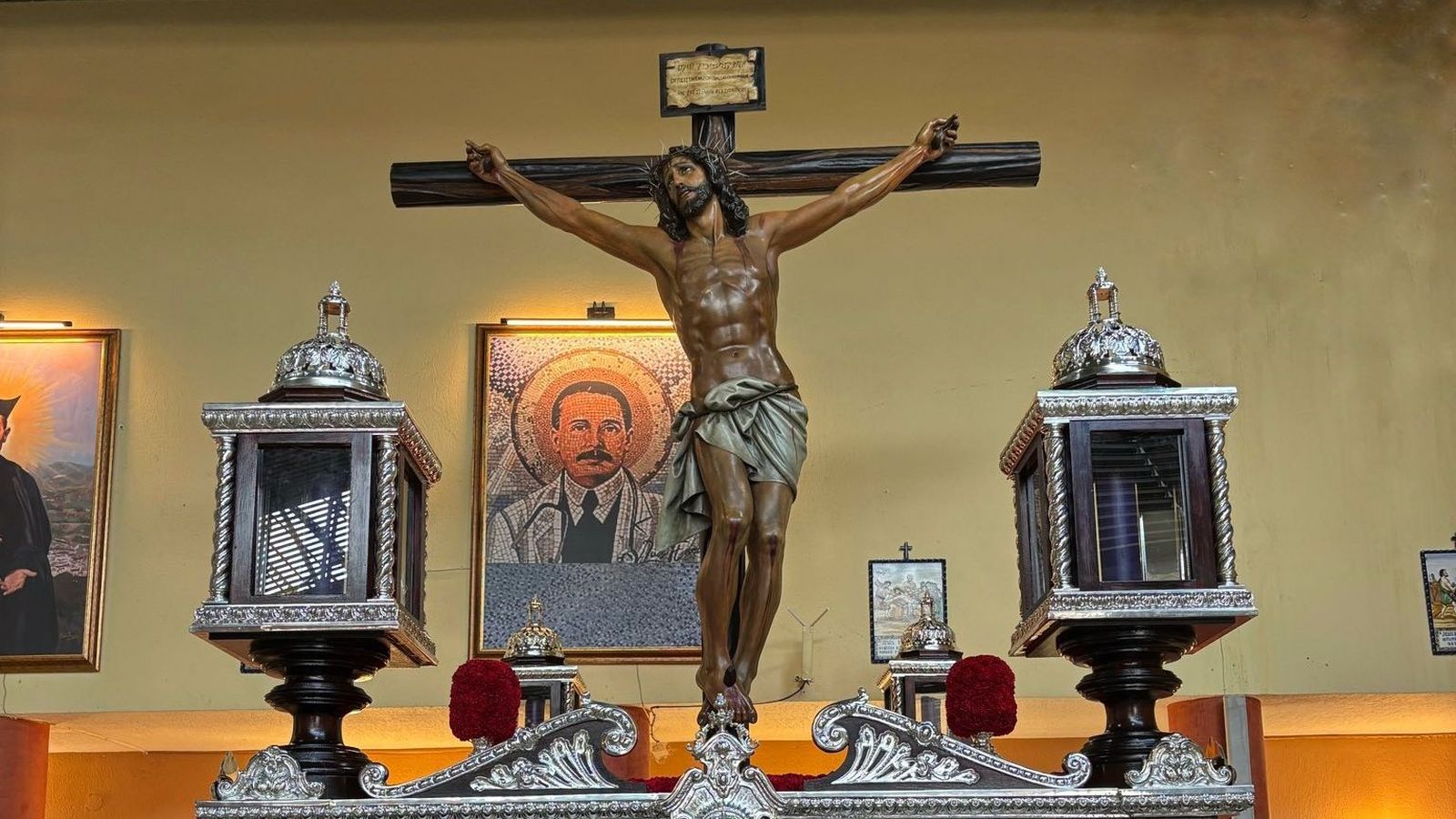 La imagen del Santísimo Cristo del Abandono, en La Línea