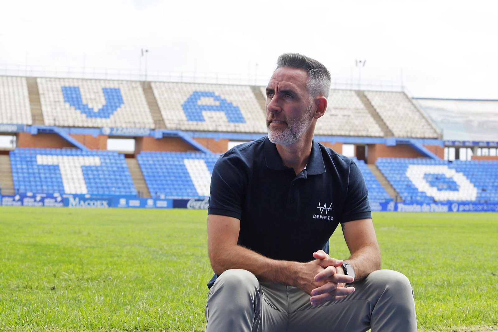 El entrenador del Recreativo de Huelva, Abel Gómez.