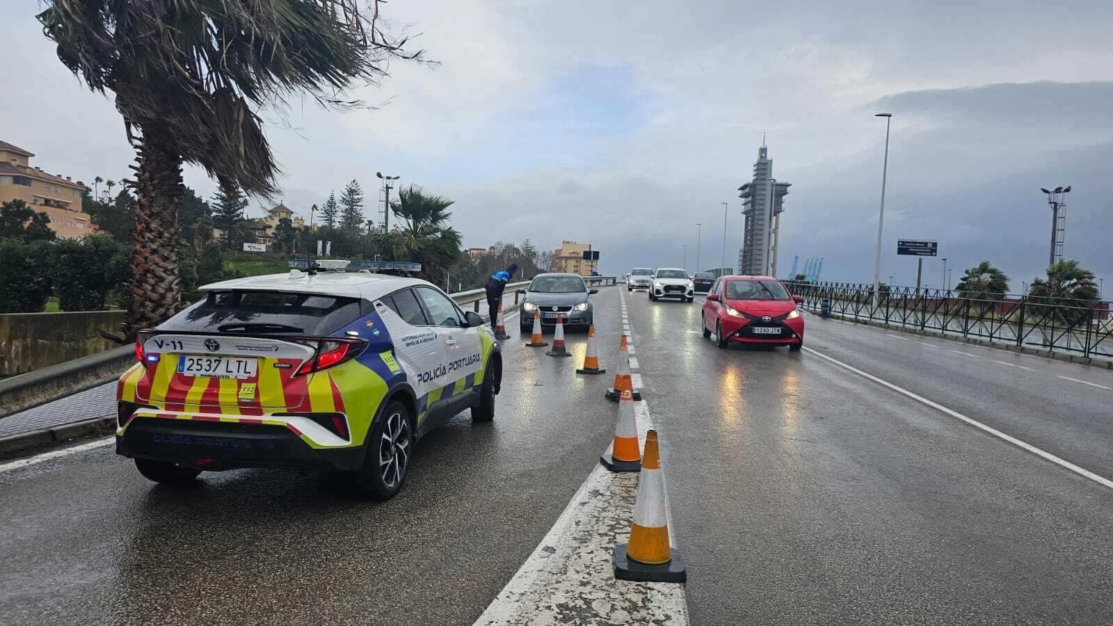 Cierre del acceso sur al puerto de Algeciras.
