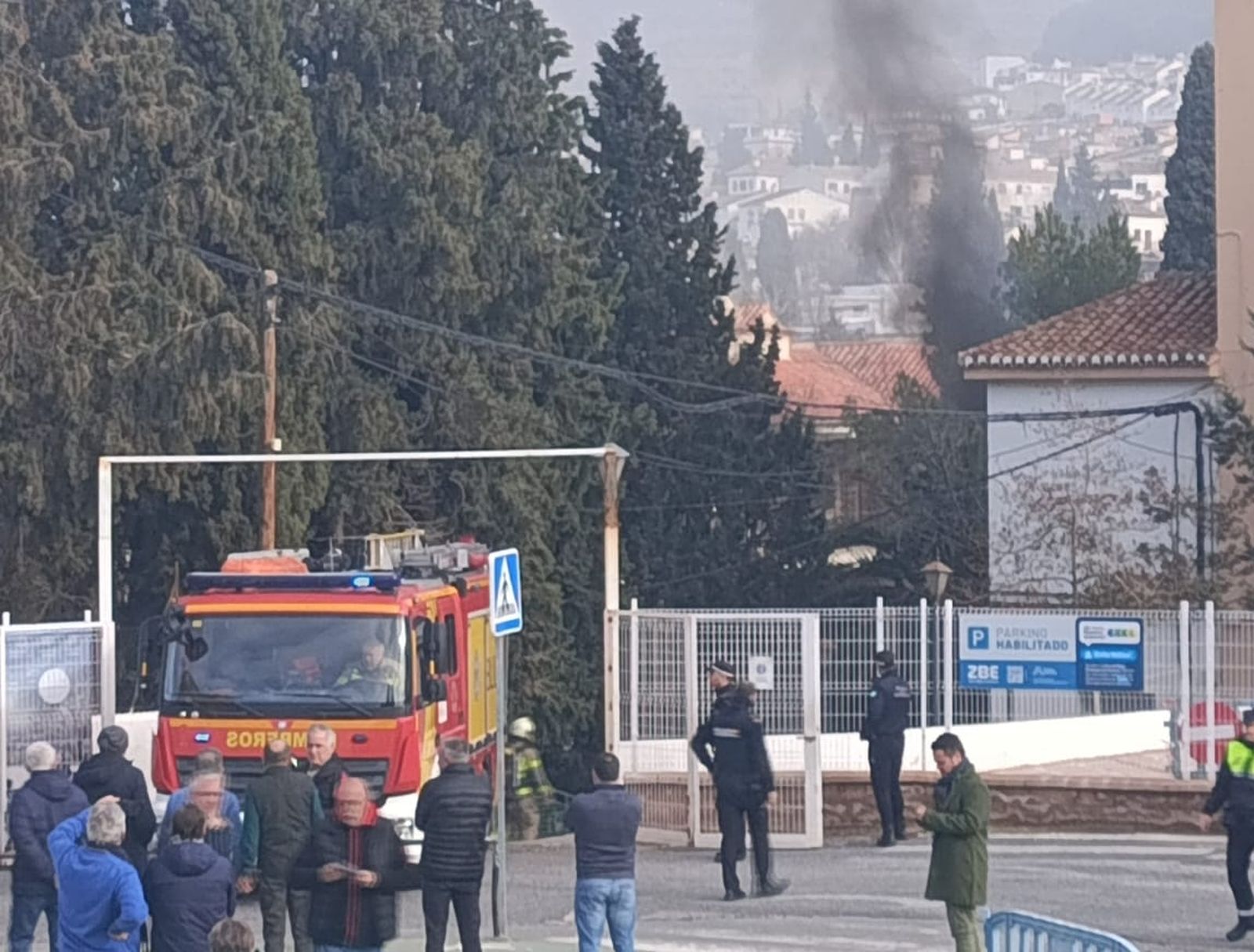 Incendio en el transformador afectado
