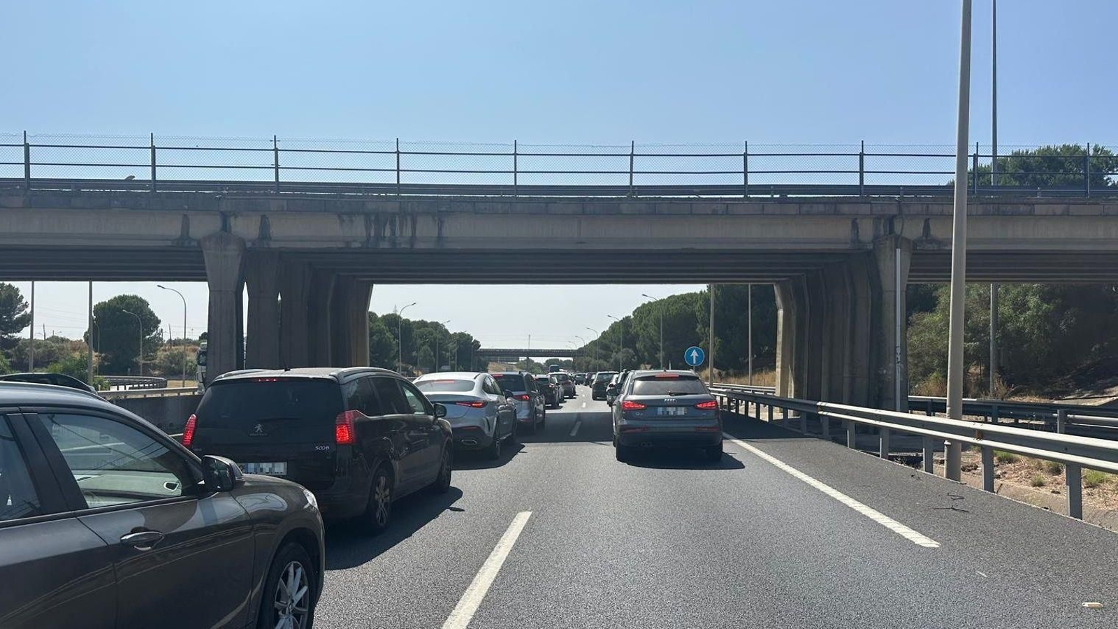 Atasco en la A-49 este viernes