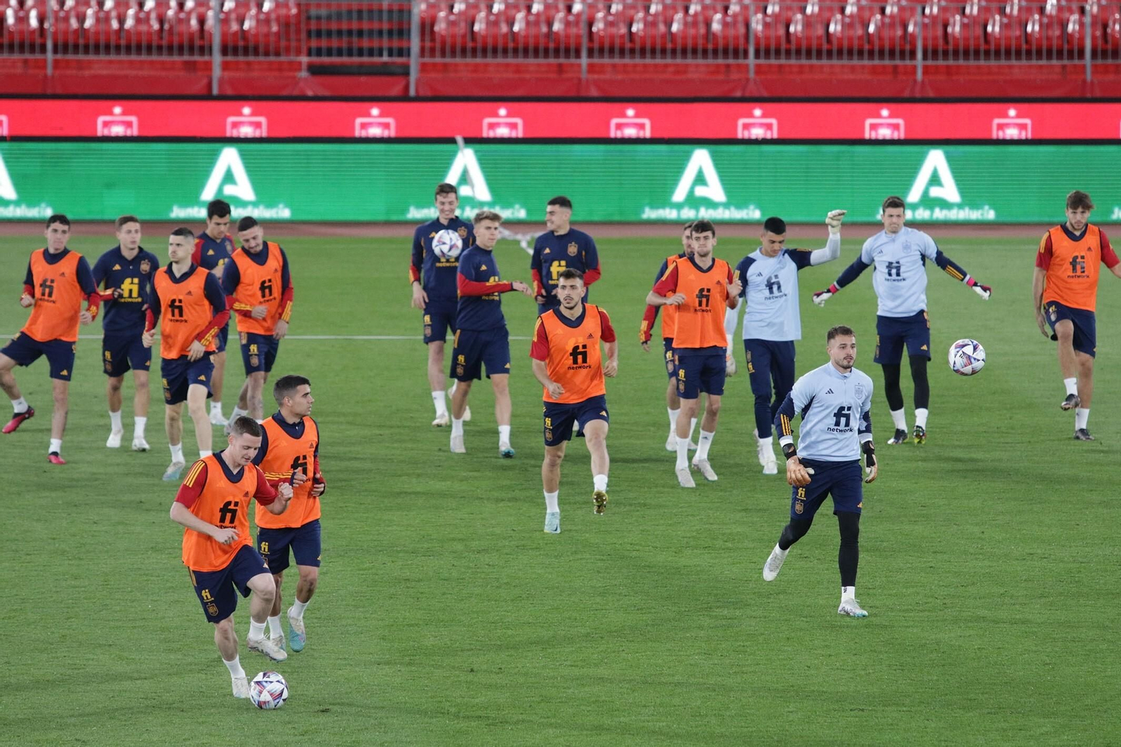 Entrenamiento de la Selección Sub-21 de España, en Almería