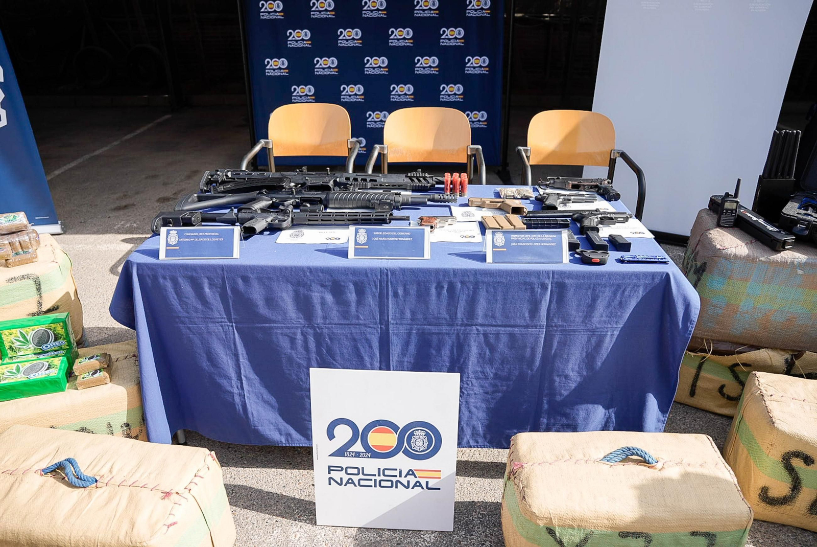 Armas y drogas intervenidas en la operación Olea de Policía Nacional en Almería