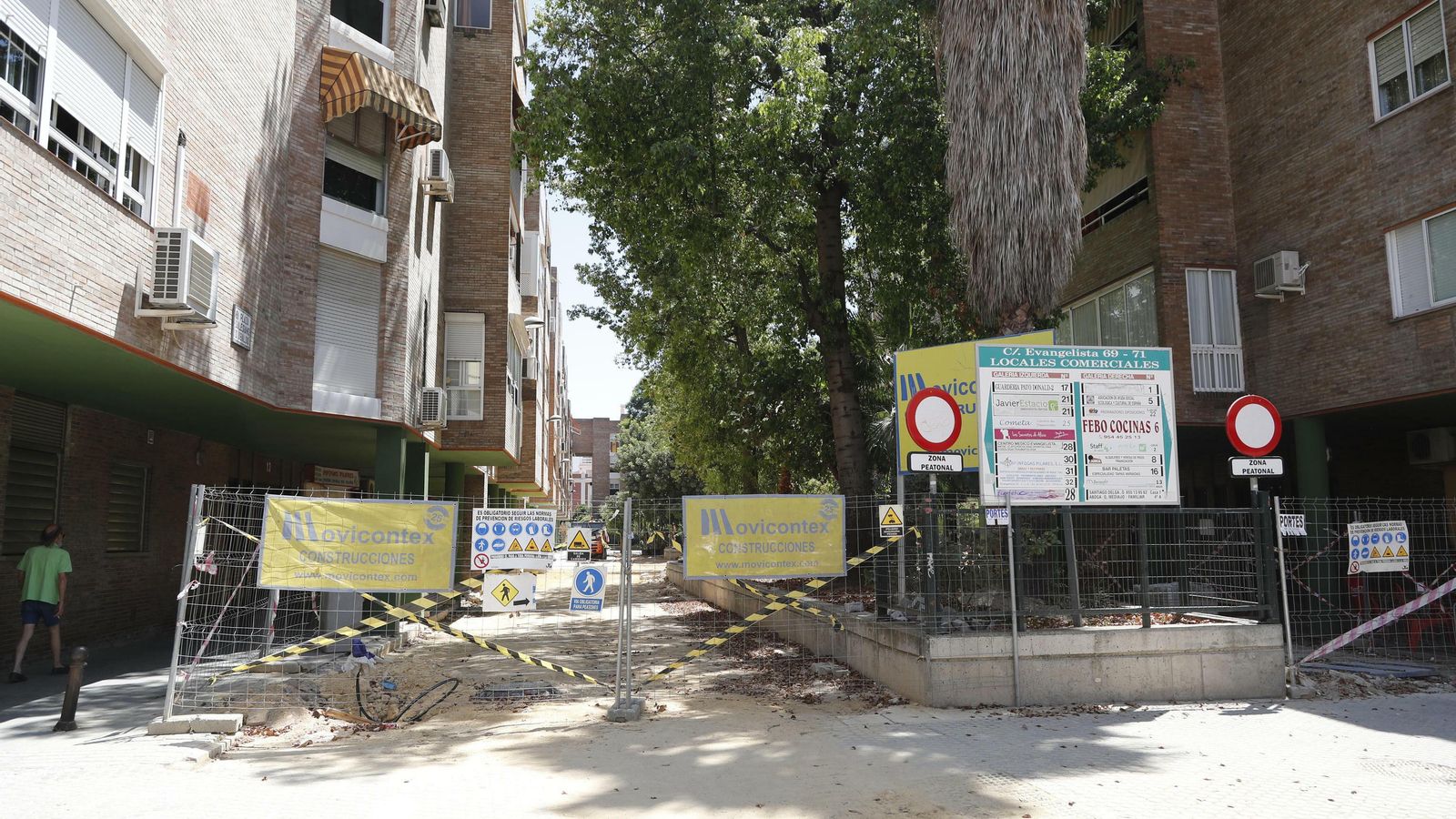 Obras en la Plaza Salesiano Don Ubaldo de Triana.