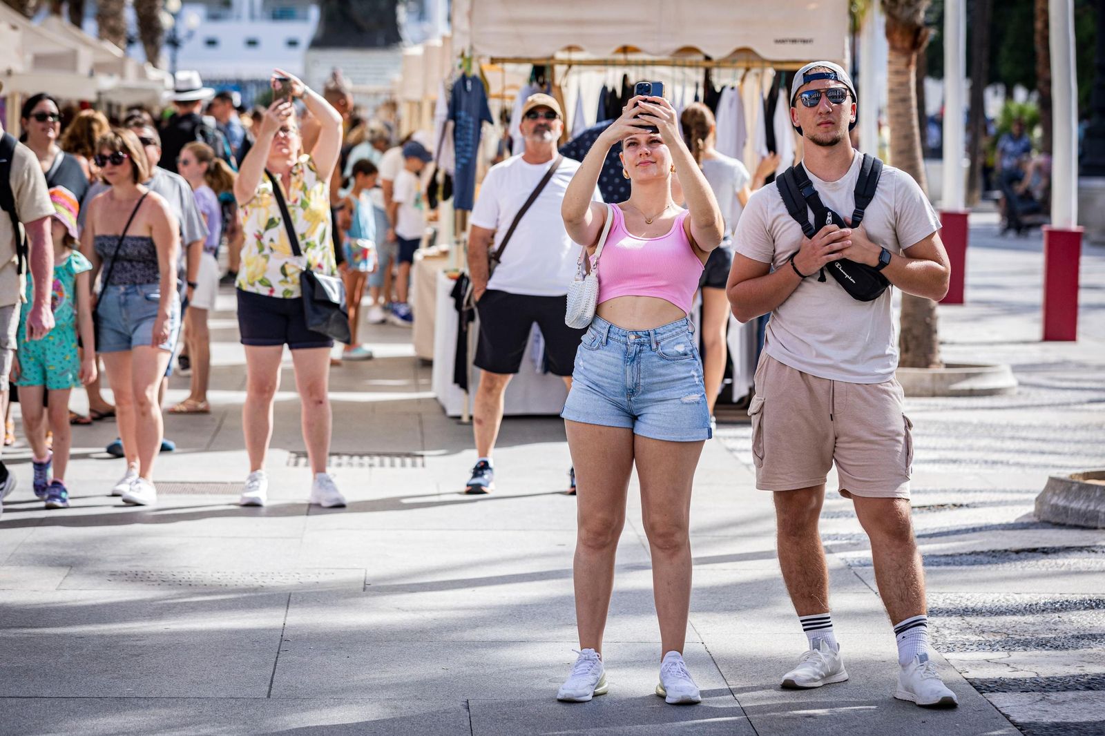 Cruceros y cruceristas, este miércoles, en Cádiz