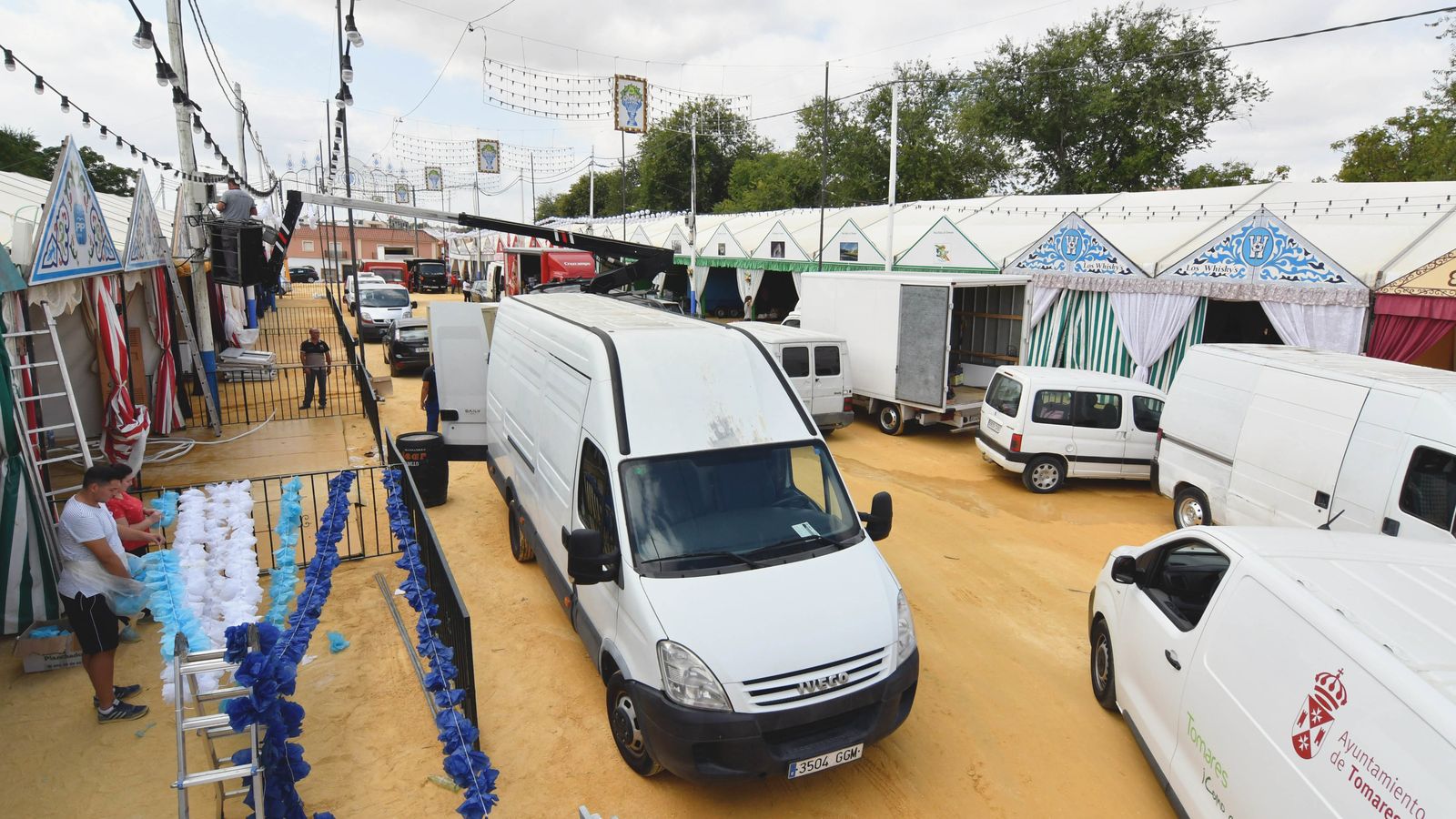 Preparativos en el real.