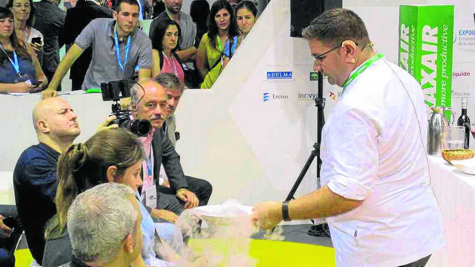 Dani García durante el 'showcooking' patrocinado por Praxair