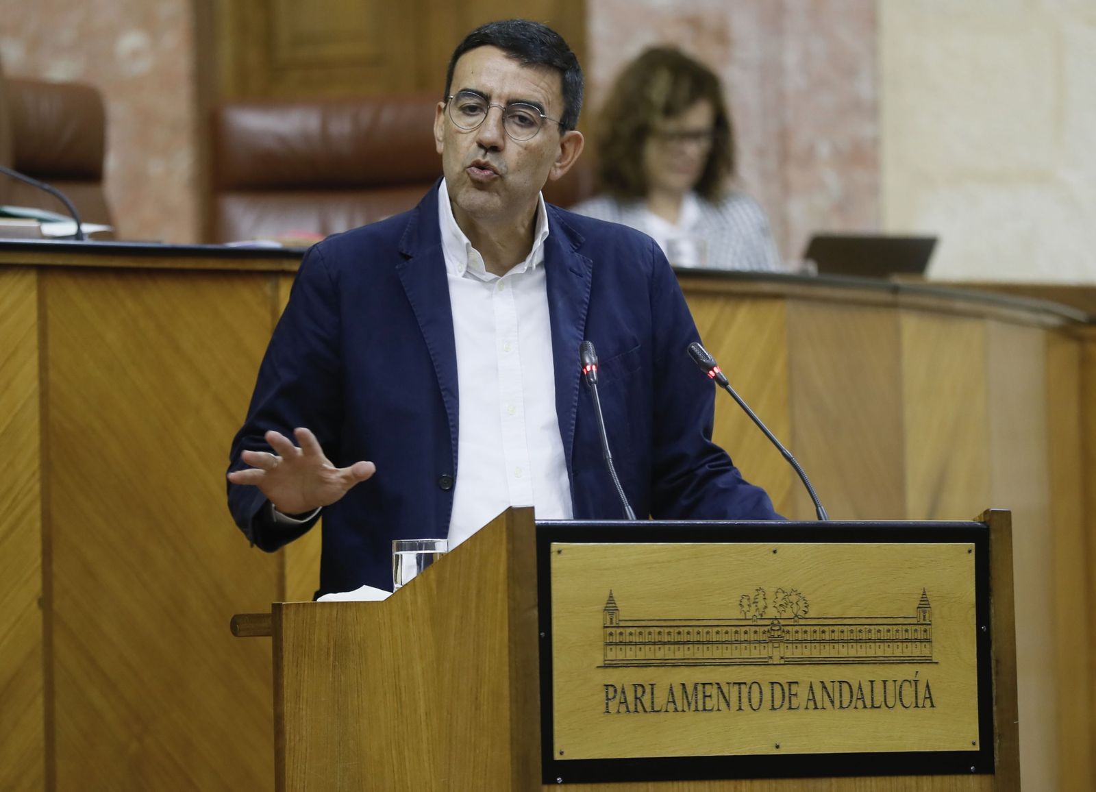Mario Jiménez en su comparecencia en el pleno en el que se debatía el plan de regadíos de Doñana.