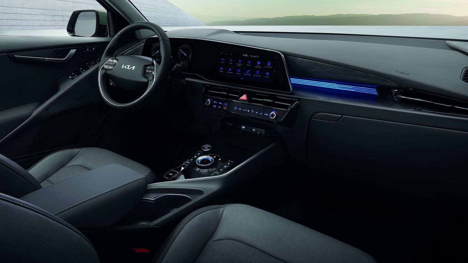 La iluminación ambiental es configurable desde la pantalla del sistema de infoentretenimiento.