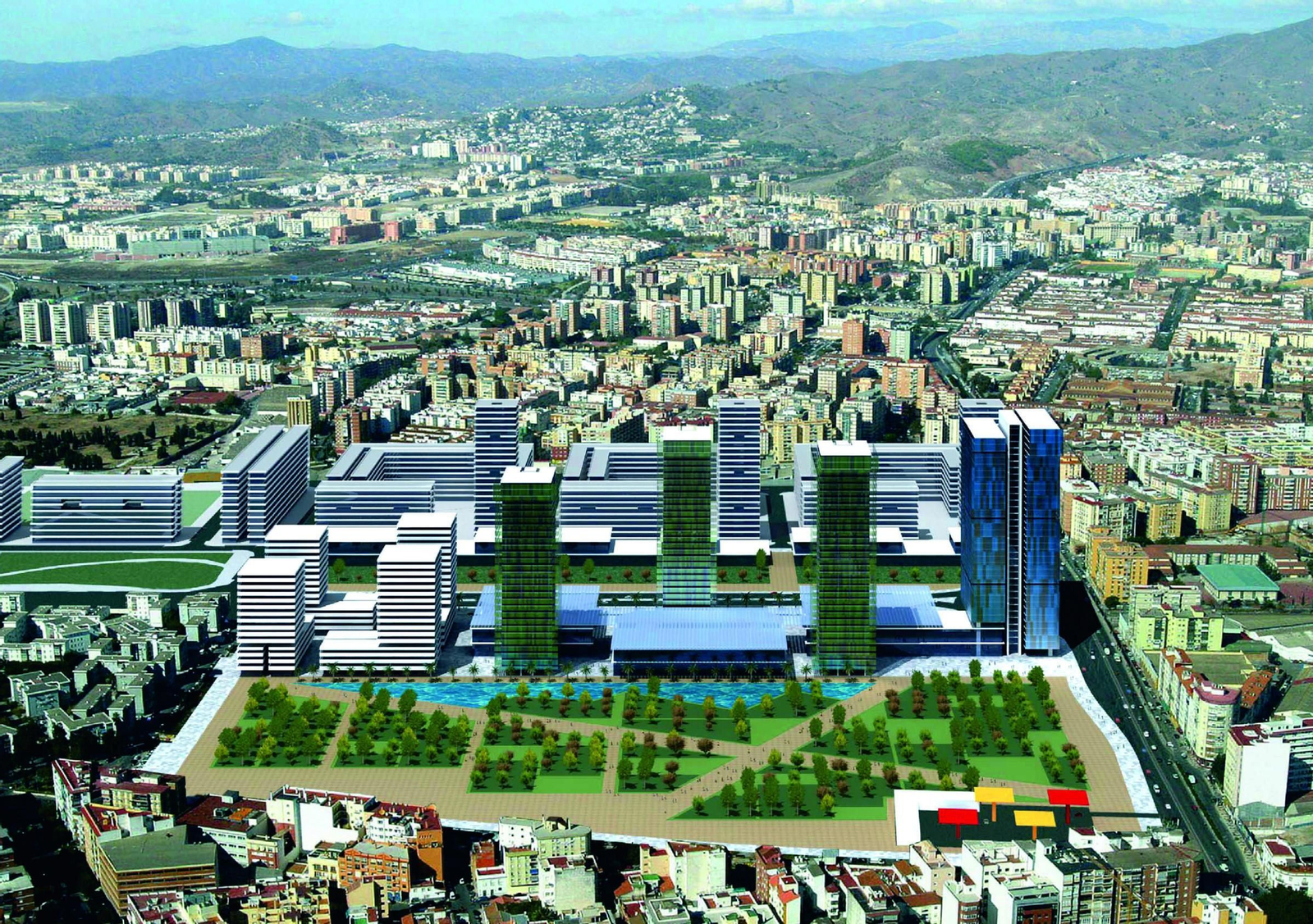 Infografía de las torres de Repsol.