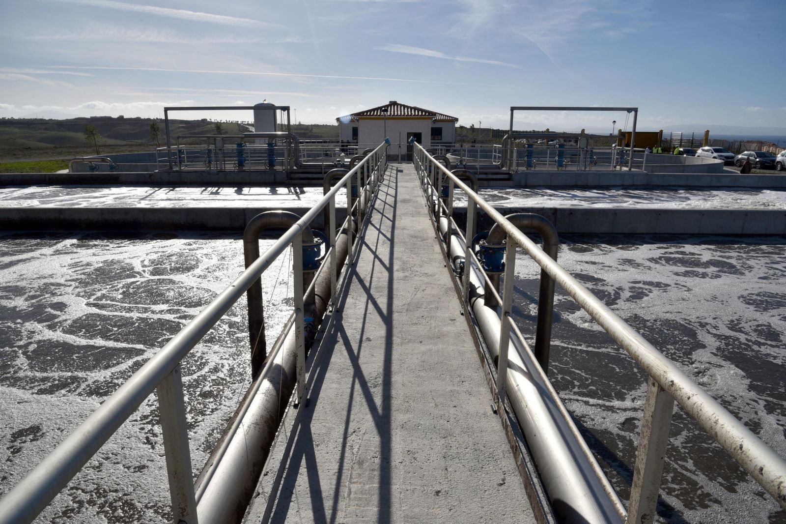 La depuradora de Tarifa, a principios de año.