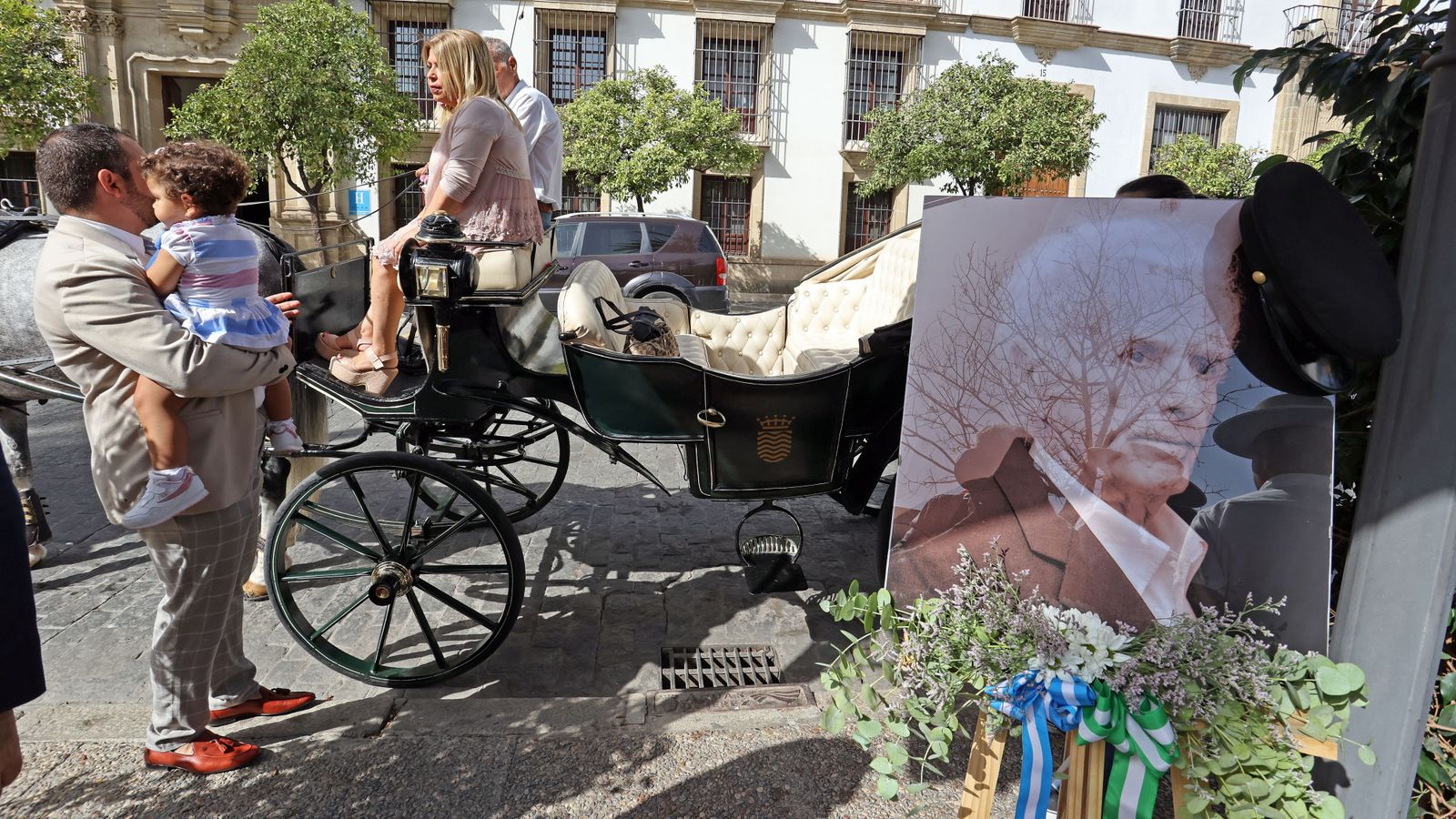 Homenaje al cochero Benito Fernández en Jerez
