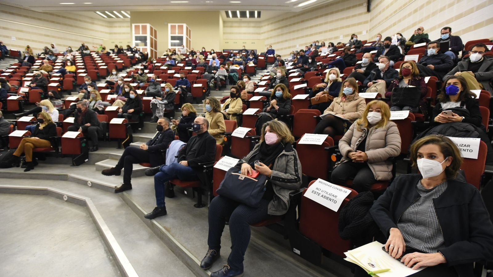 Los asistentes a la sesión en Rabanales.