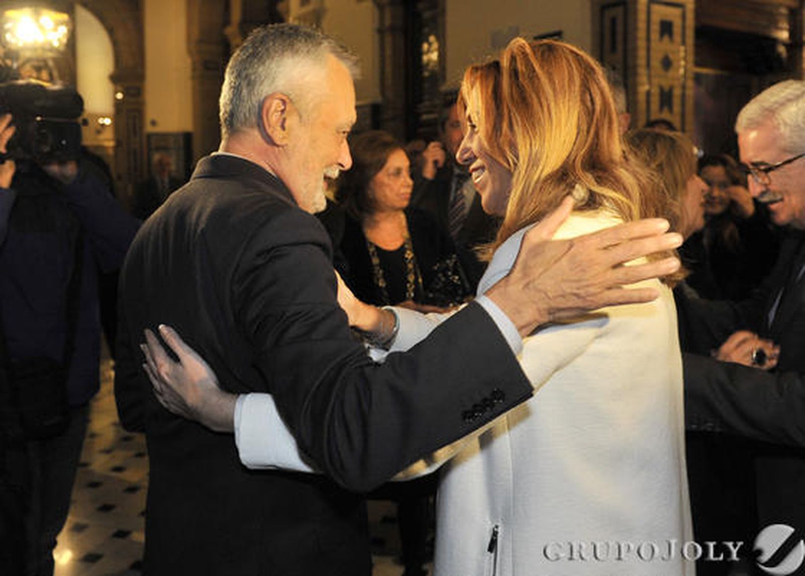 José Antonio Griñán con Susana Díaz./ Antonio Pizarro/Juan Carlos Vázquez/ Juan Carlos Muñoz/Belén Vargas