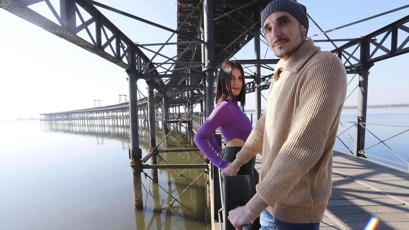 María Artés y Maki antes de su concierto en Huelva