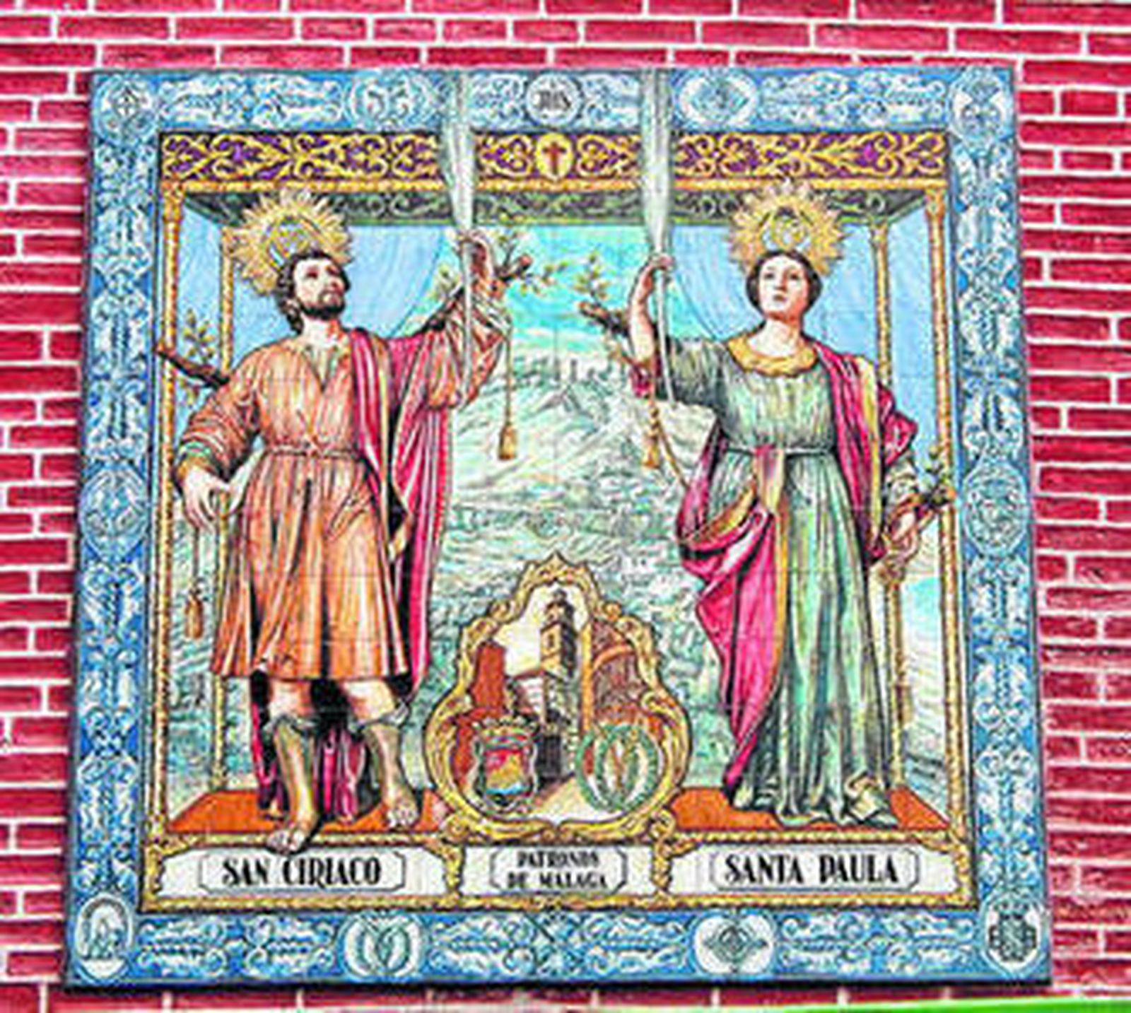 Retablo cerámico de los Santos Mártires.