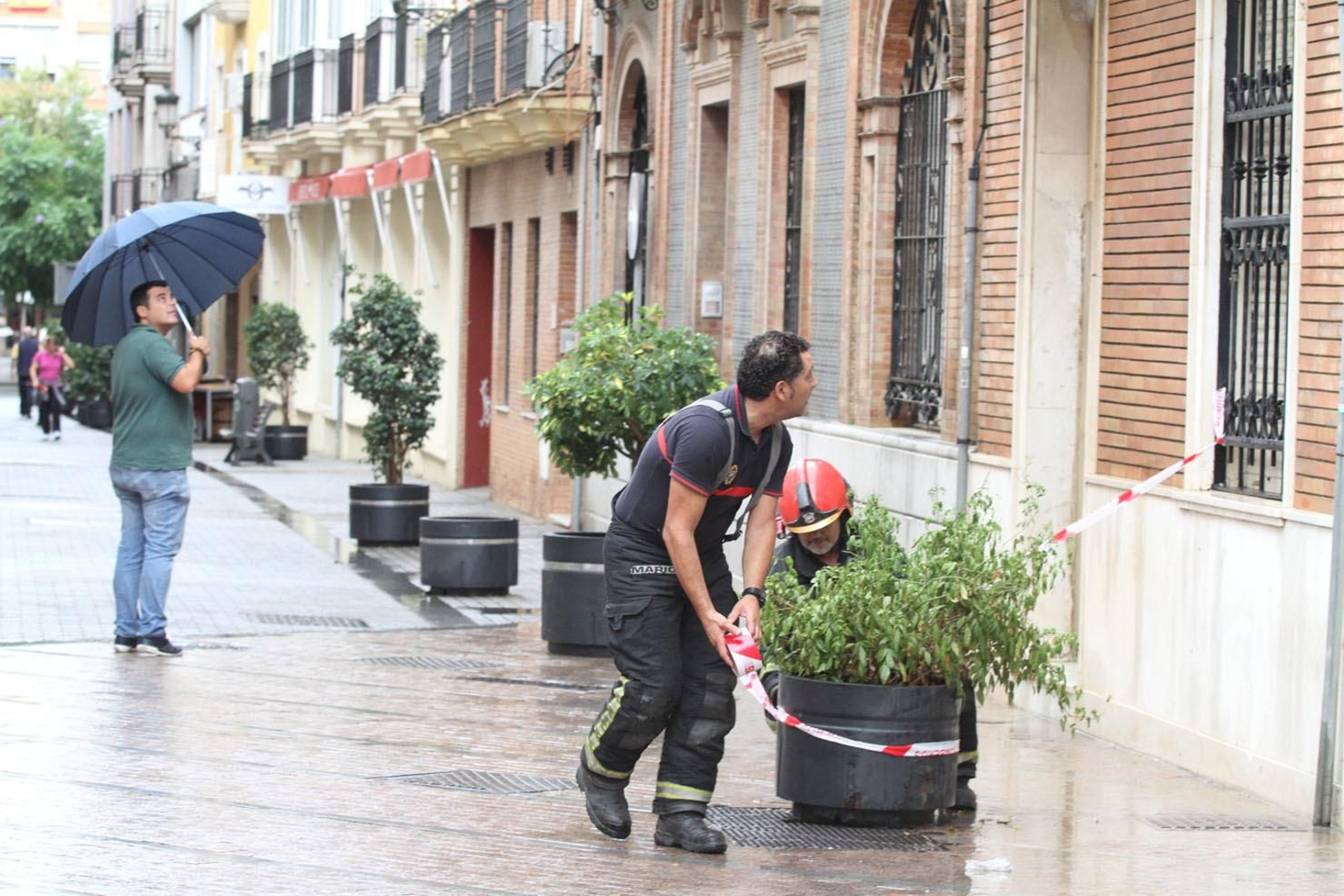Imágenes del temporal de lluvia en Huelva.