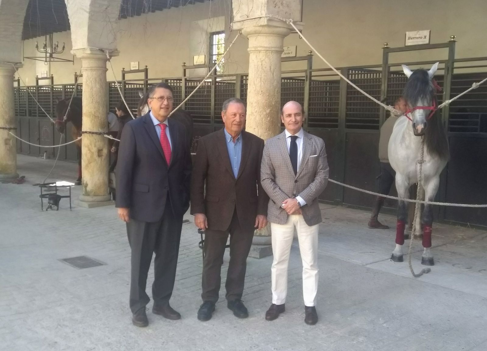 Rafael Blanco, José Barranco Reyes y Juan Antonio Merlos
