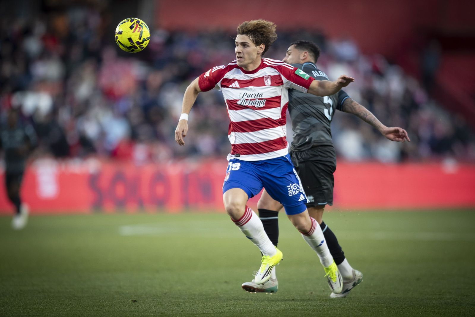 Ataque del Granada en el pasado partido ante el Castellón