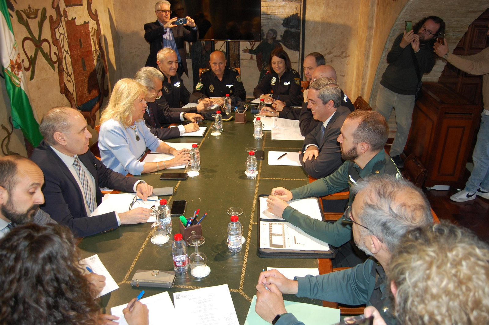 La Junta Local de Seguridad celebrada hoy en Marbella.