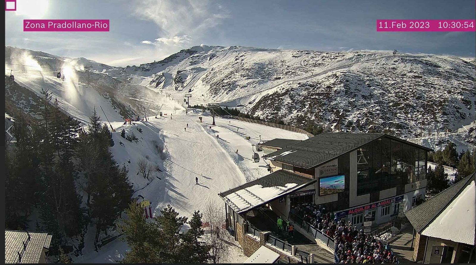 Imagen de Pradollano tomada por las cámaras de Cetursa.