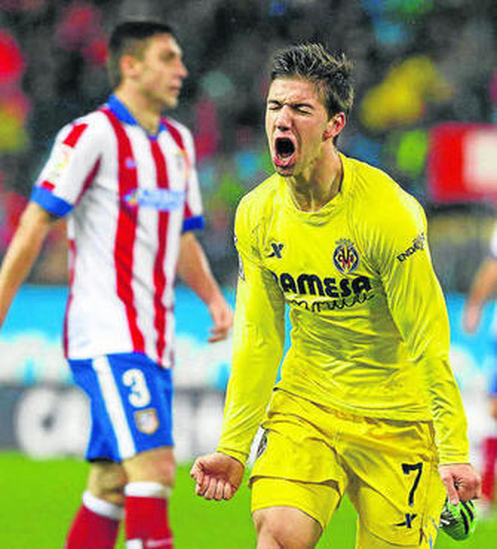 Vietto grita con rabia el gol que decidió el partido.