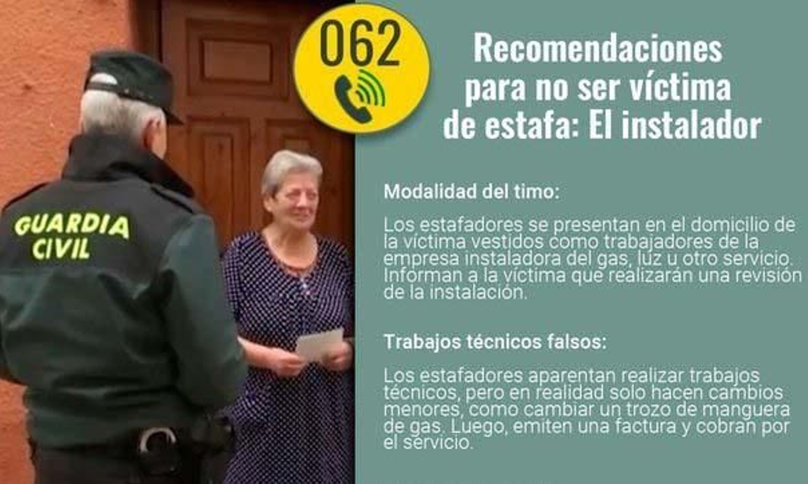 Imagen difundida por la Guardia Civil