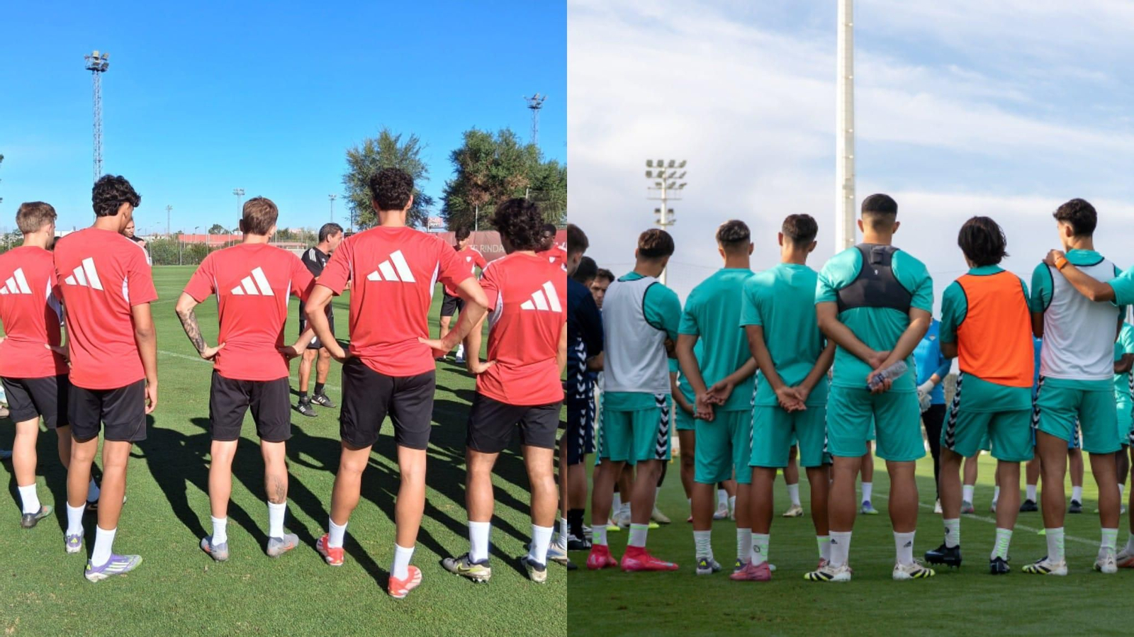 Montaje del Sevilla Atlético y el Betis Deportivo.