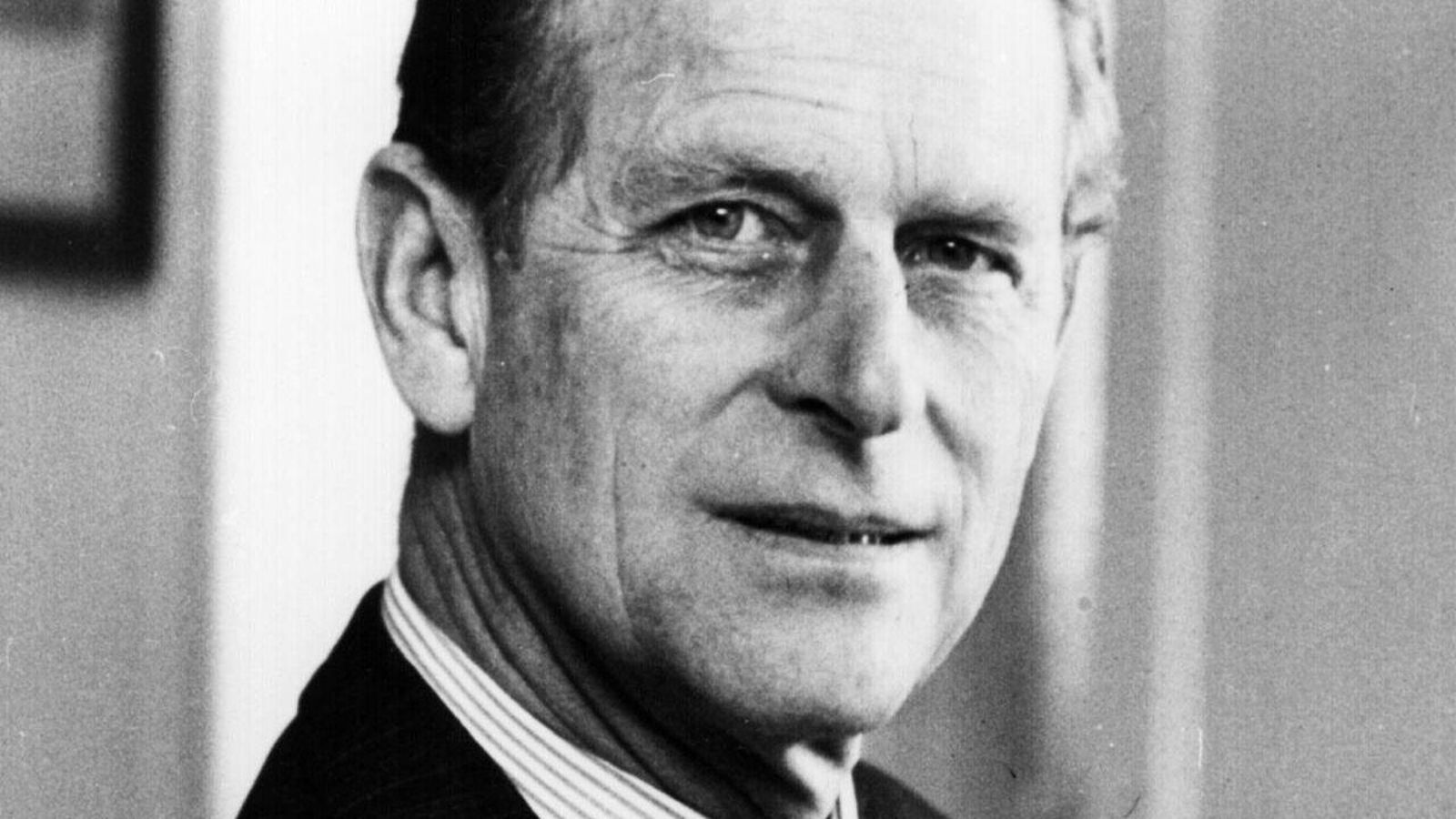 Primer plano del príncipe consorte, en su madurez.