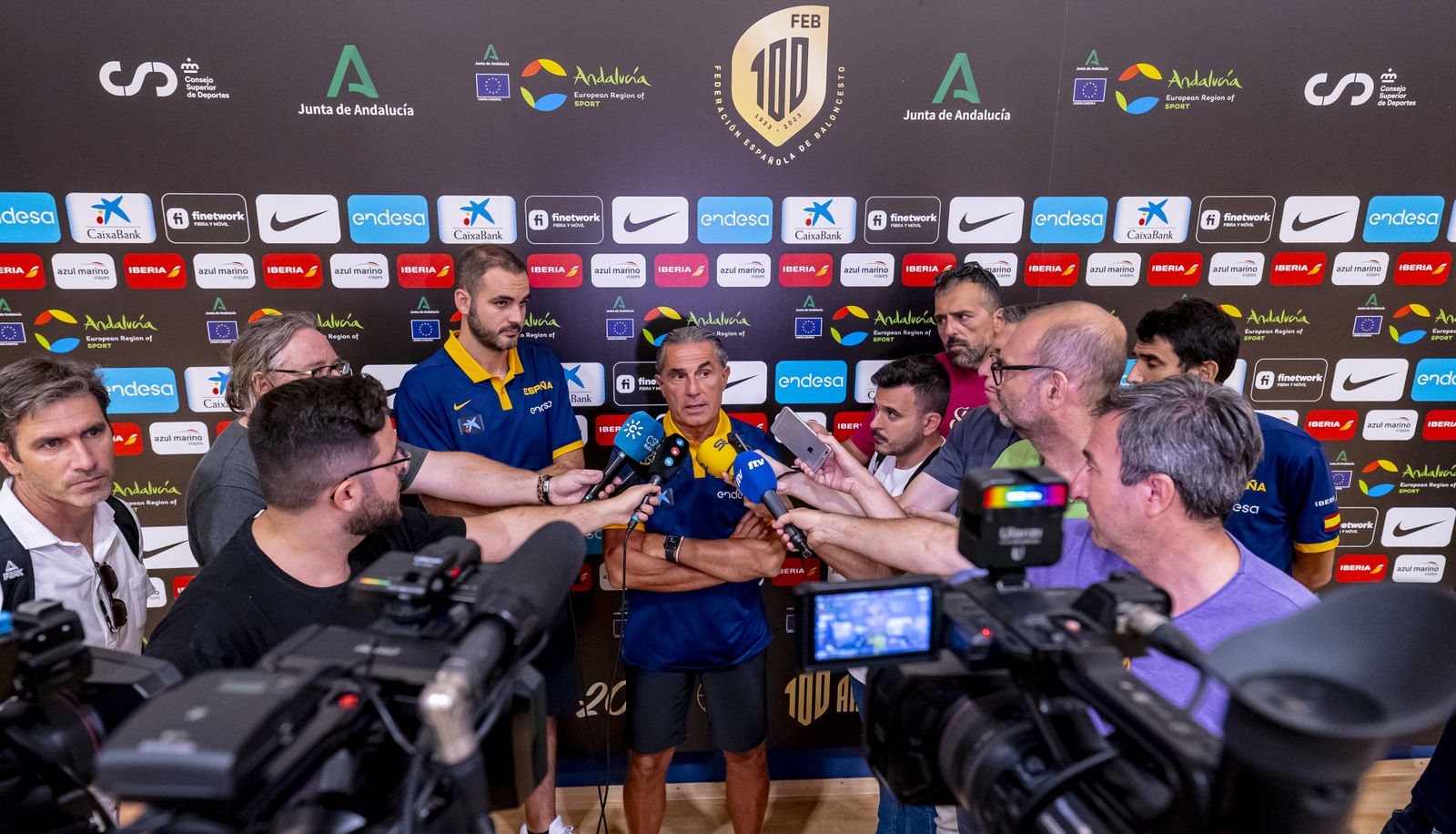 Scariolo, en rueda de prensa.