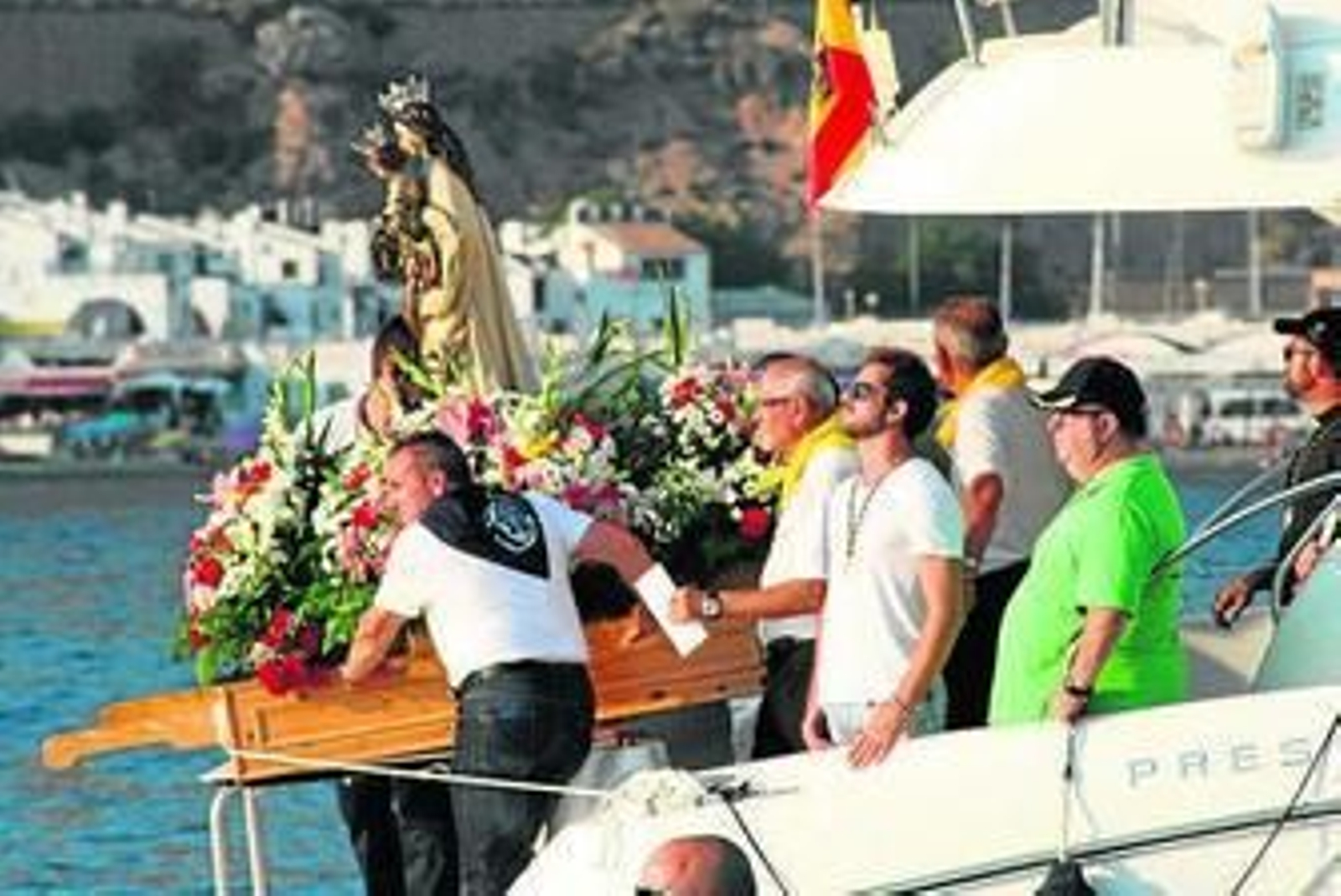 Procesión de la Virgen del Carmen del año pasado, con David Bisbal.