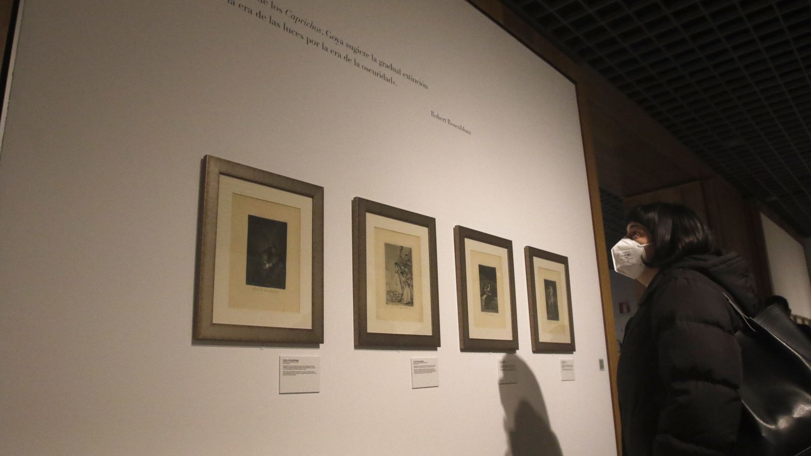 Varios grabados de la exposición "Las mujeres de Goya".