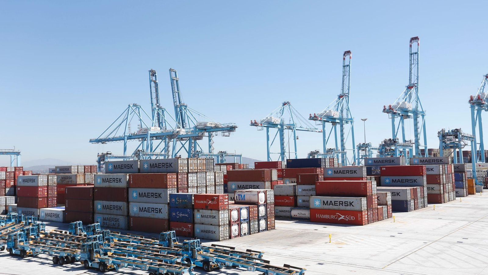 La terminal de contenedores de APM Terminals en Algeciras. La terminal de contenedores de APM Terminals en Algeciras.