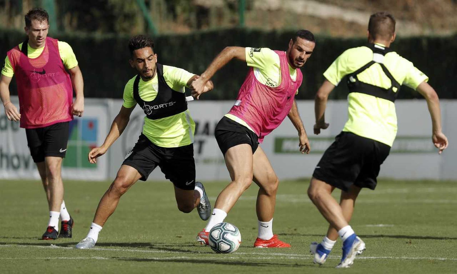 El equipo, en un entrenamiento.