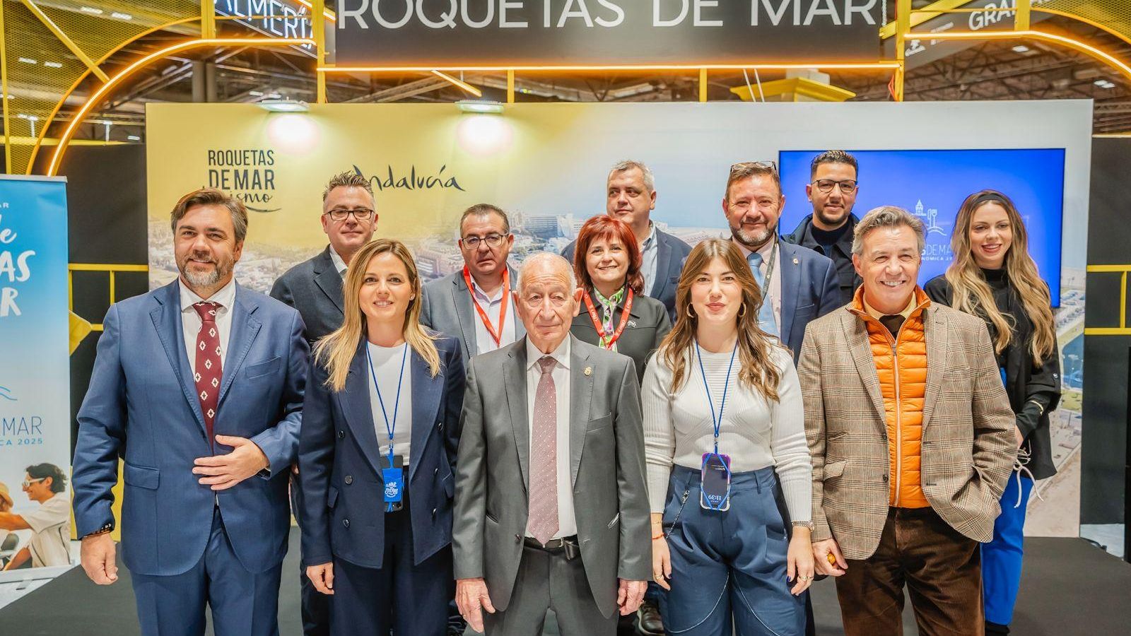 Empresarios roqueteros, junto a parte del equipo de Gobierno, presentes en Madrid.